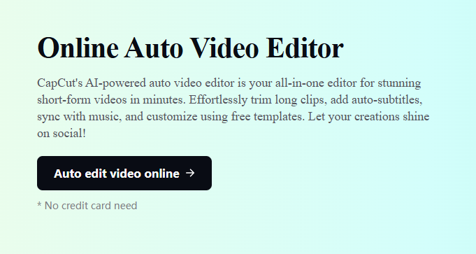 CApCut Editing Automation AI