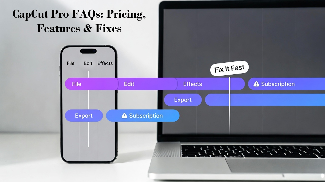 CapCut Pro FAQs Pricing, Features & Fixes