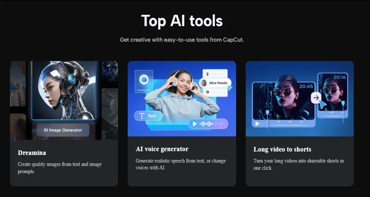CapCut ai features featured image