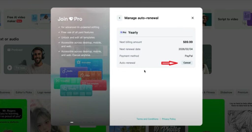 How to Cancel CapCut Subscription on PC