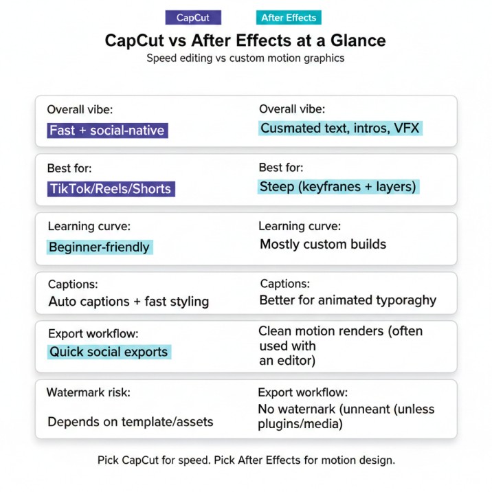 CapCut vs After Effects