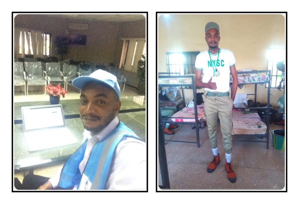 Okulu Ebubechukwu during NYSC in Nigeria