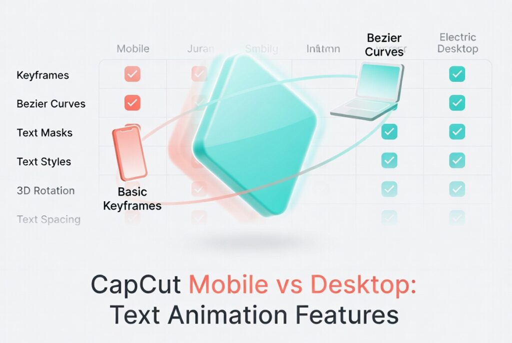 Animate Text with Keyframes in CapCut Mobile vs Desktop