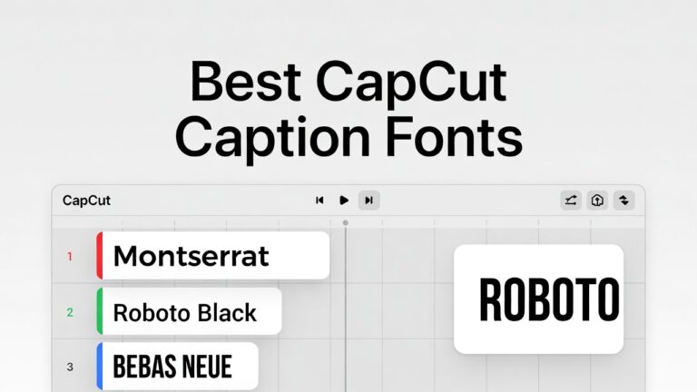 CapCut Caption Fonts