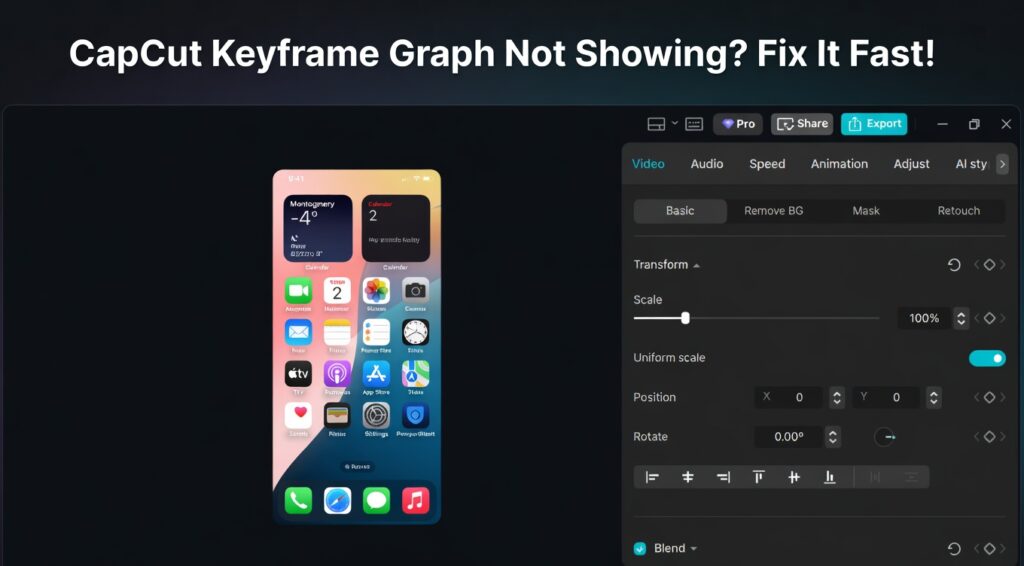 CapCut Keyframe Graph is Not Showing? 7 Fixes That Work