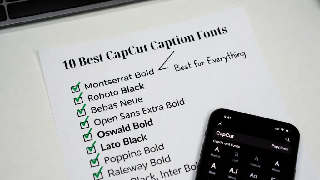 The 10 Best CapCut Caption Fonts