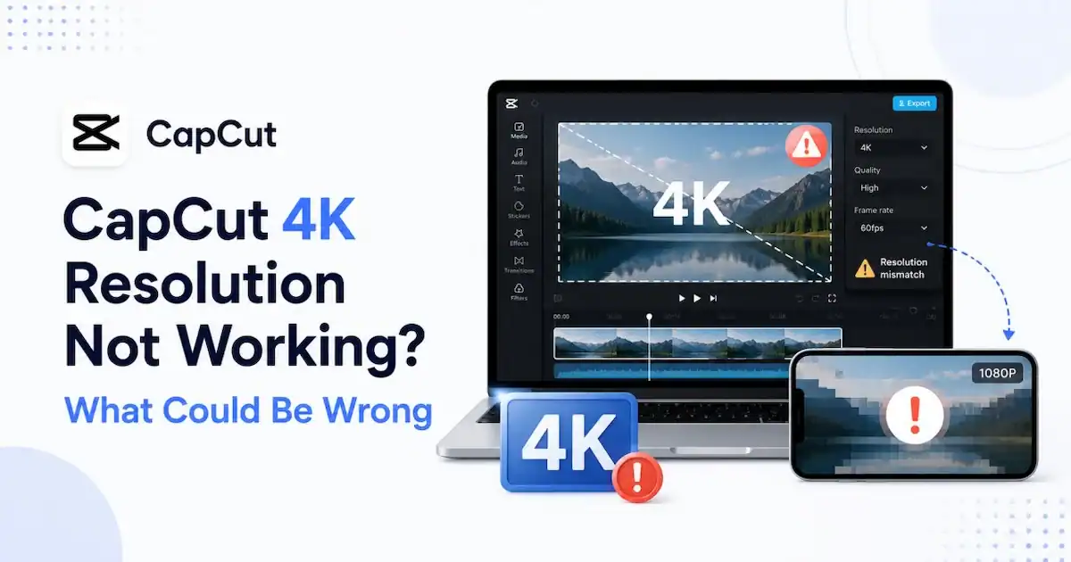 CapCut 4K resolution not working post featured image