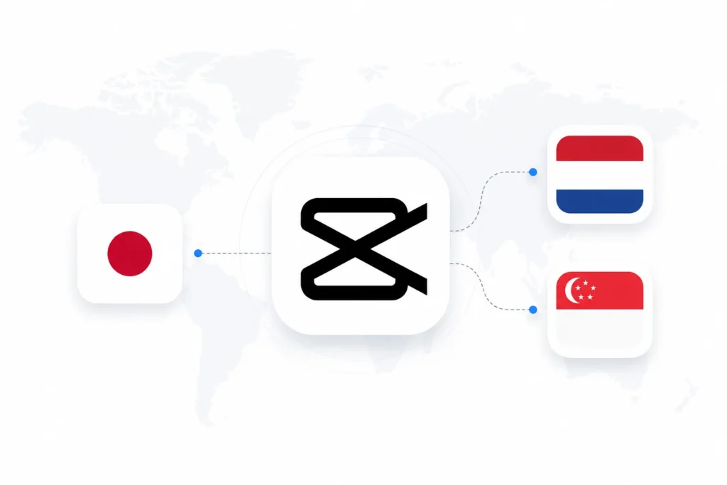 Japan, the Netherlands, Singapore flag