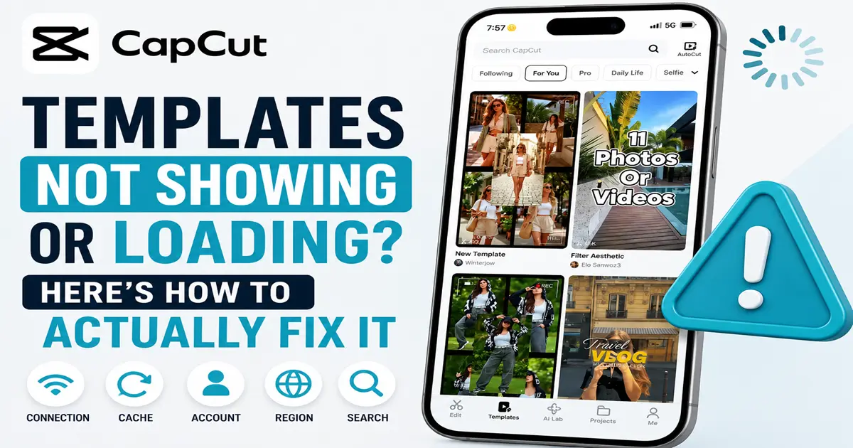 CapCut templates not showing